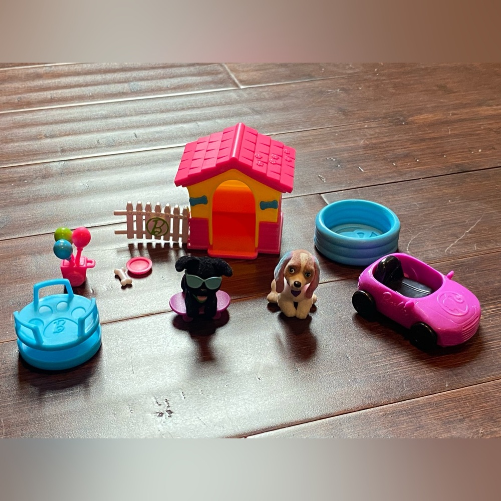 2 Barbie Pets Mini Playsets 🛹 🛝